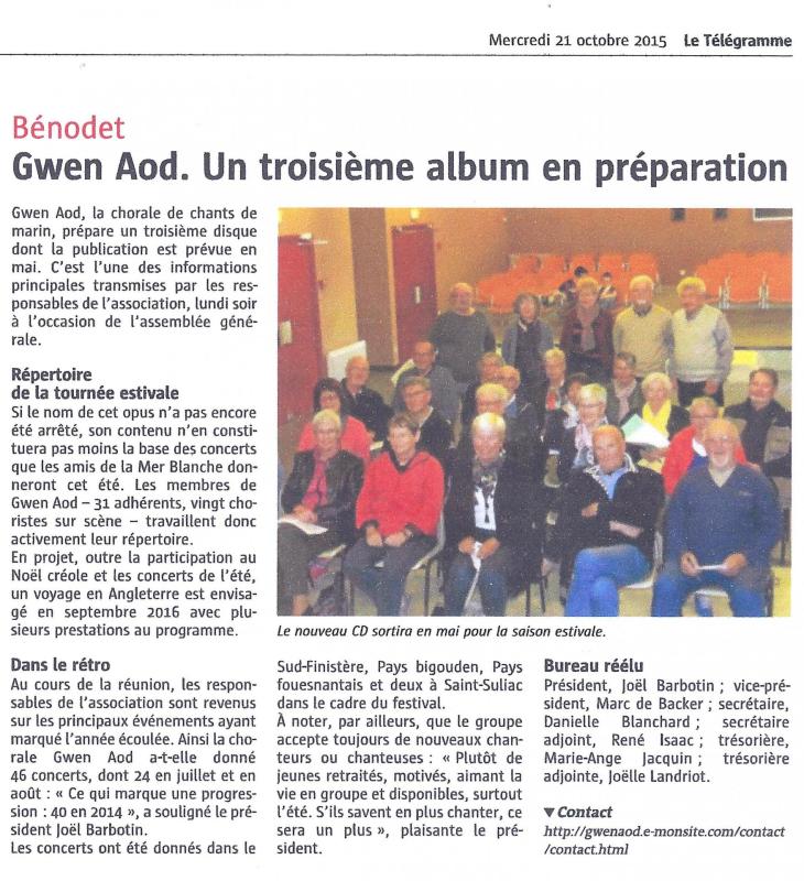 Le telegramme ag gwen aod 2015